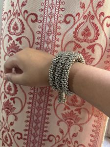 Indian silver oxidised bangle