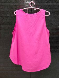 V-Neck Sleeveless Pink Top