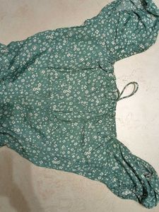 Cute Floral Print Midi Dress