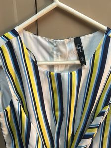 Striped Jumpsuit with Tie Front