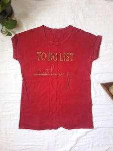 To-Do List Red Casual T-Shirt