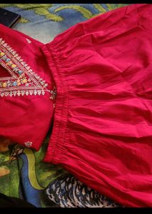 Cotton silk kurta pant set with dupatta