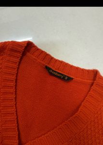 Orange Cable Knit Cardigan🍊