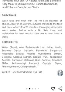 Nu Skin Clay Pack Deep Cleansing Masque🧖‍♀️