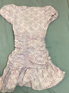 Zara Women's Schiffili embroidered lavender Dress
