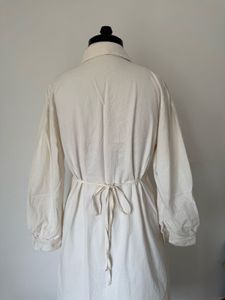 Cream Button-Up Shirt Dress