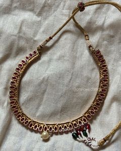 ruby and gold long chain combo