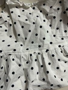 Cute Polka Dot Peplum Top