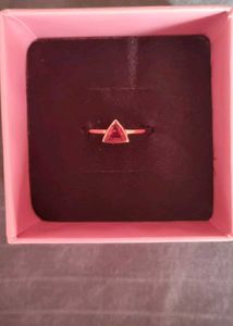 Red Triangle Gemstone Ring
