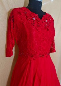 Stunning Red Embellished Gown