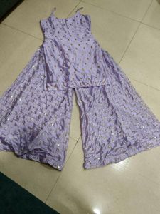 Lavender kurti and plazo