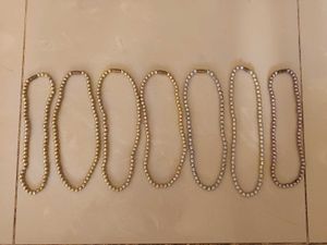 Unused Seven Pieces Elegant Pearl Necklace Set