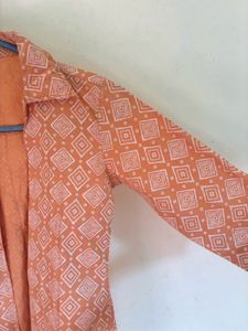 Peach Cotton Desi Shrug