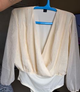 Elegant Sheer Sleeve Bodysuit