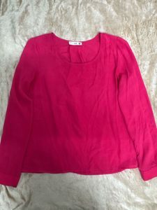 Vibrant Pink Long Sleeve Top