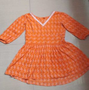 Orange Kurti Top
