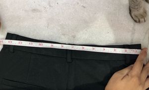 Black Wide-Leg Formal Trousers | Size 30
