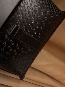 Montblanc Black Leather laptop bag