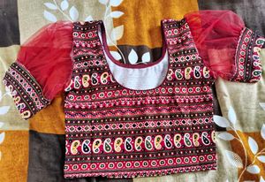 Red Printed Blouse