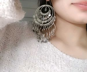Silver Boho Dangle Earrings
