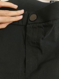 ZARA black trouser leggings stretch high waist