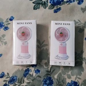 Cute Mini Portable Handheld Fan 2pc