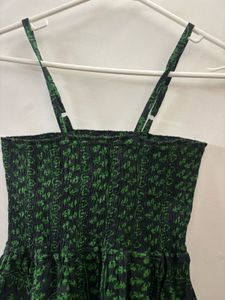 Dark Green Smock Dress