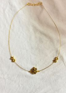 Delicate Gold Necklace with Ganesha Pendant