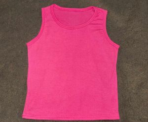 Bright Pink Ribbed Cropped Tank Top
