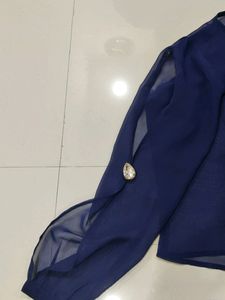 Nevy Blue Transparent Top