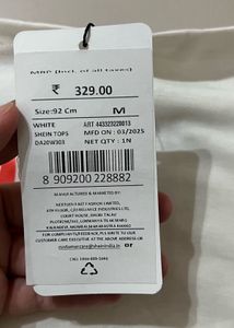 SHEIN White "Love You" Tube Top