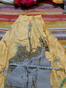 Yellow Embroidered Ethnic Skirt for teen girls