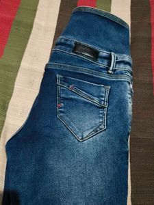 High Waisted Blue Denim Jeans