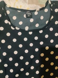 Darzi Women’s Black Polka Dot Top – Size M