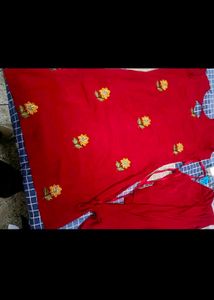 Red boutique stitched pajami suit in L size