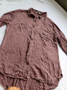 Washed Pink Button-Up Shirt
