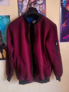 Burgundy Bomber Jacket