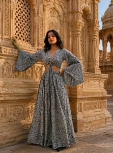 Rajasthani jBoho Print Crop Top and pant Set