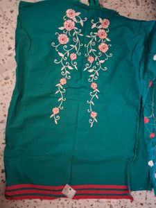 Teal Embroidered Kurta Set with Dupatta