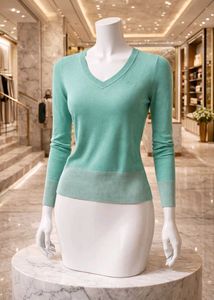 Esprit Green V-Neck Sweater