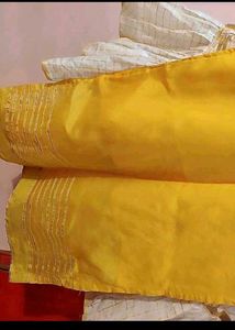 Yellow Kurta Set with Gold Embellishments