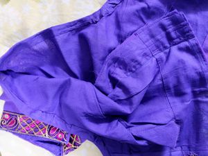 Brand new, lavender plain saree