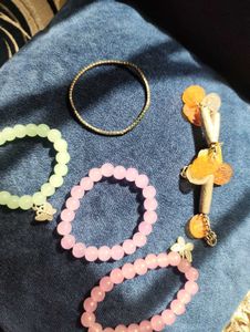 Boho Beaded Bracelets &amp; Rings Set