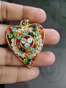 Heart Pendant with Colorful Stones