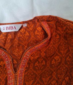 White Kurti + FREE BIBA Kurt