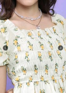 floral green mint top