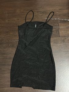 Sparkly Spaghetti Strap Mini Dress