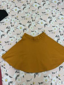 Mustard Skater Skirt