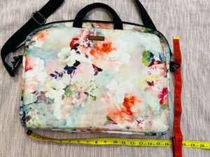 Floral Laptop Bag with Strap