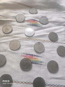 18 Pcs Old 10 Paise Coins